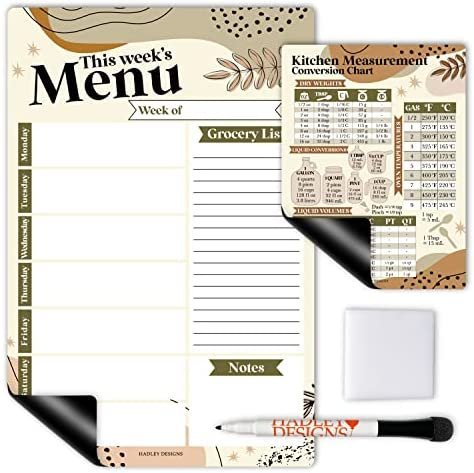 Boho Magnetic Magnetic Meal Planner | Weekly | Calendar & Planners