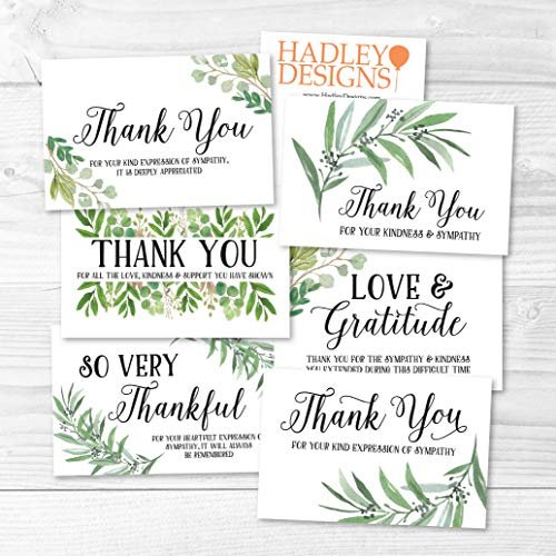 Foilage Folded Thank You Cards | Set of 24 | Sympathy