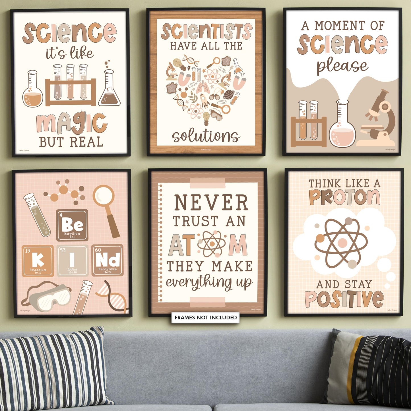 6 Boho Life Science Posters For Classroom Middle School - Middle School Science Classroom Decor, Science Classroom Must Haves, Science Decorations For Classroom, Science Decor, Biology Posters