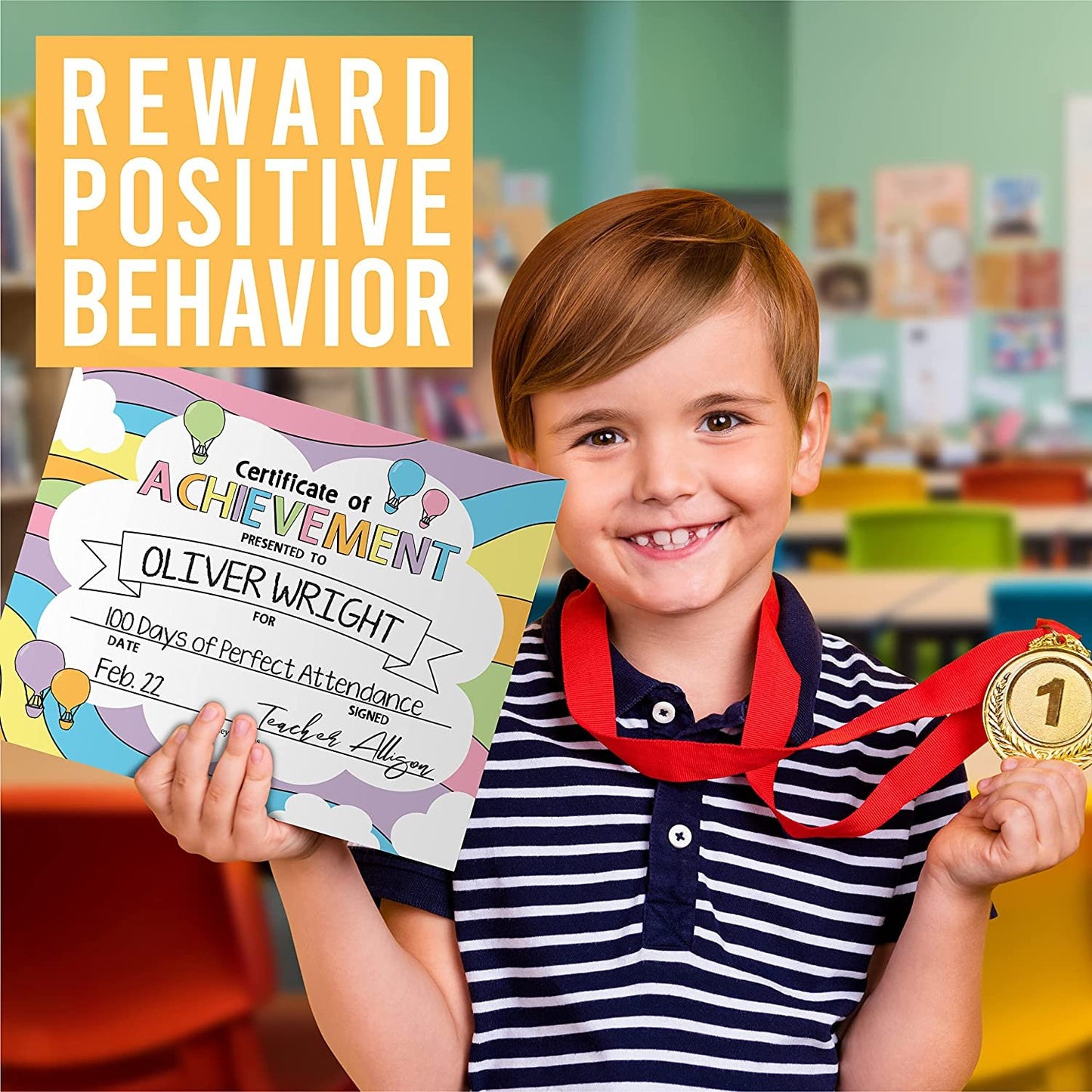 Kids Certificate of Achievement | Set of 25 | Trophies & Awards