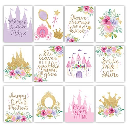 Princess Children's Wall Art | Set of 6 | Home Decor