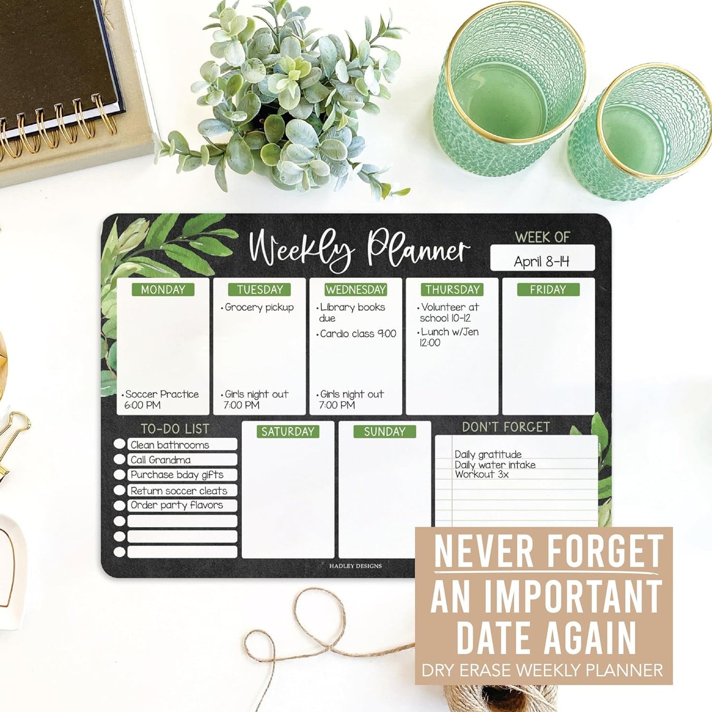 Farmhouse Fridge Weekly Calendar | Magnetic & Dry Erase | Calendars & Planners