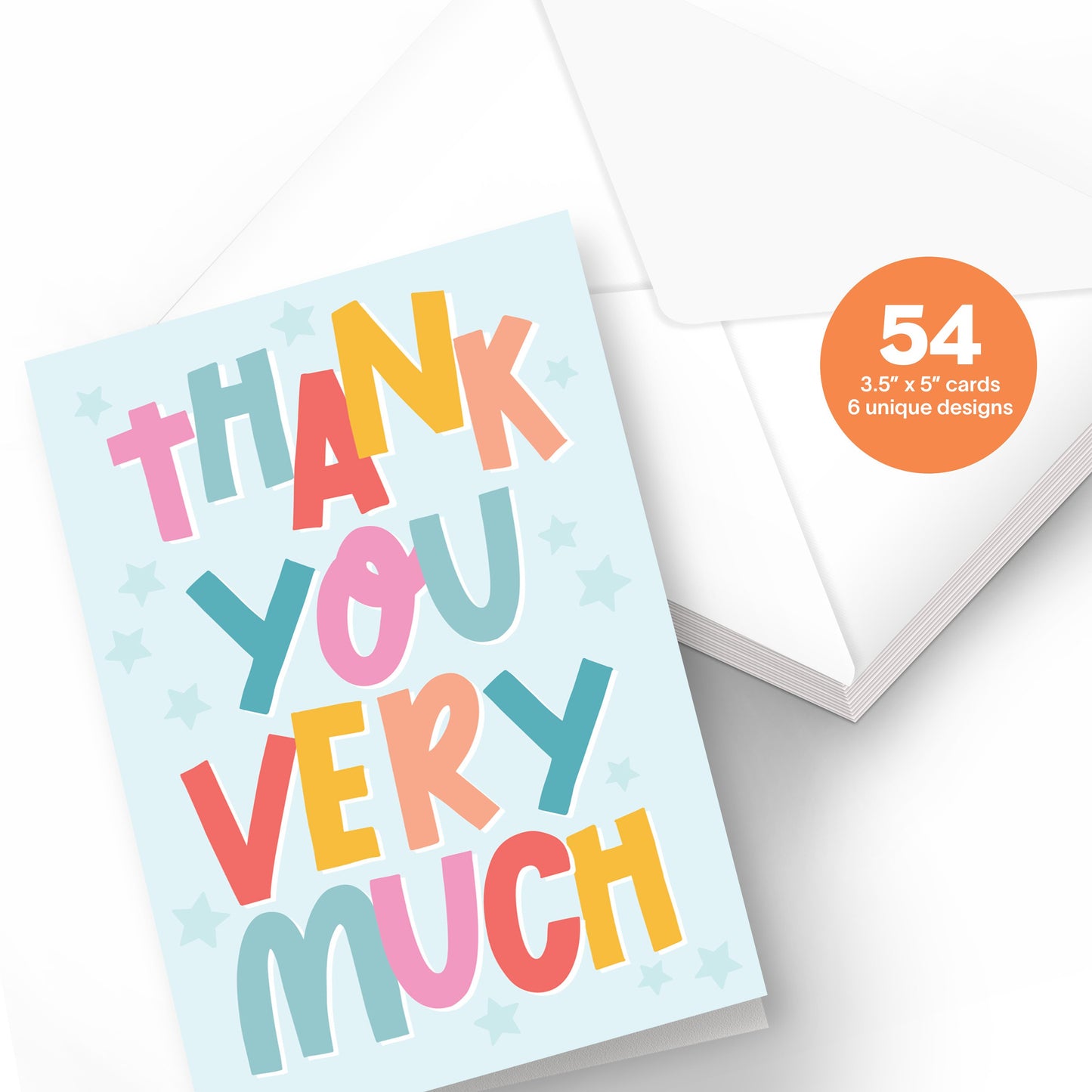 Thank You Cards | Set of 54 | Envelopes Included