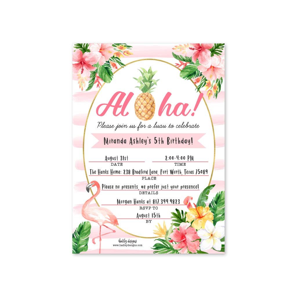 Summer Kids Party Invitations | Set of 50 | Cards & Party