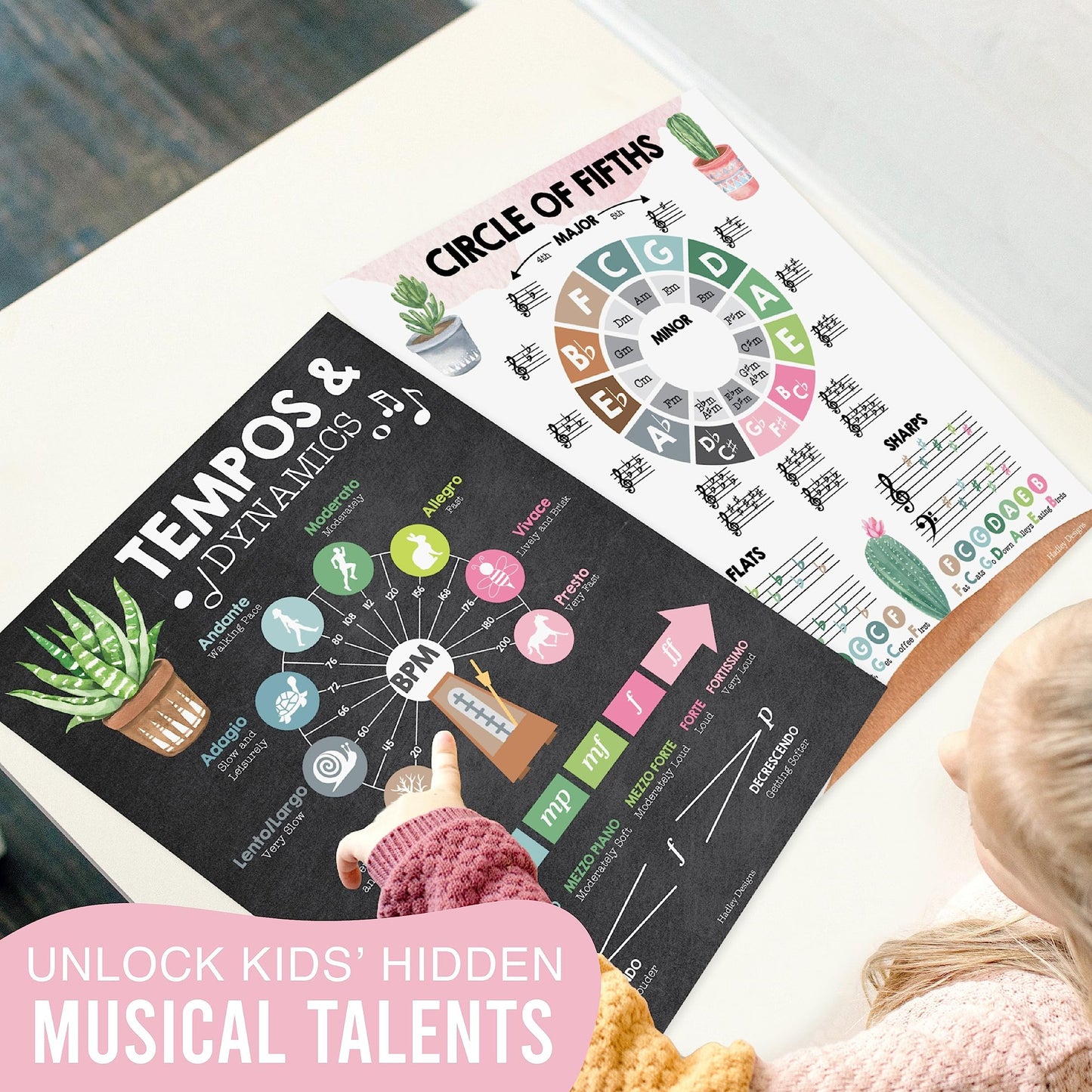 Cactus Music Posters | Set of 9 | Music Classroom