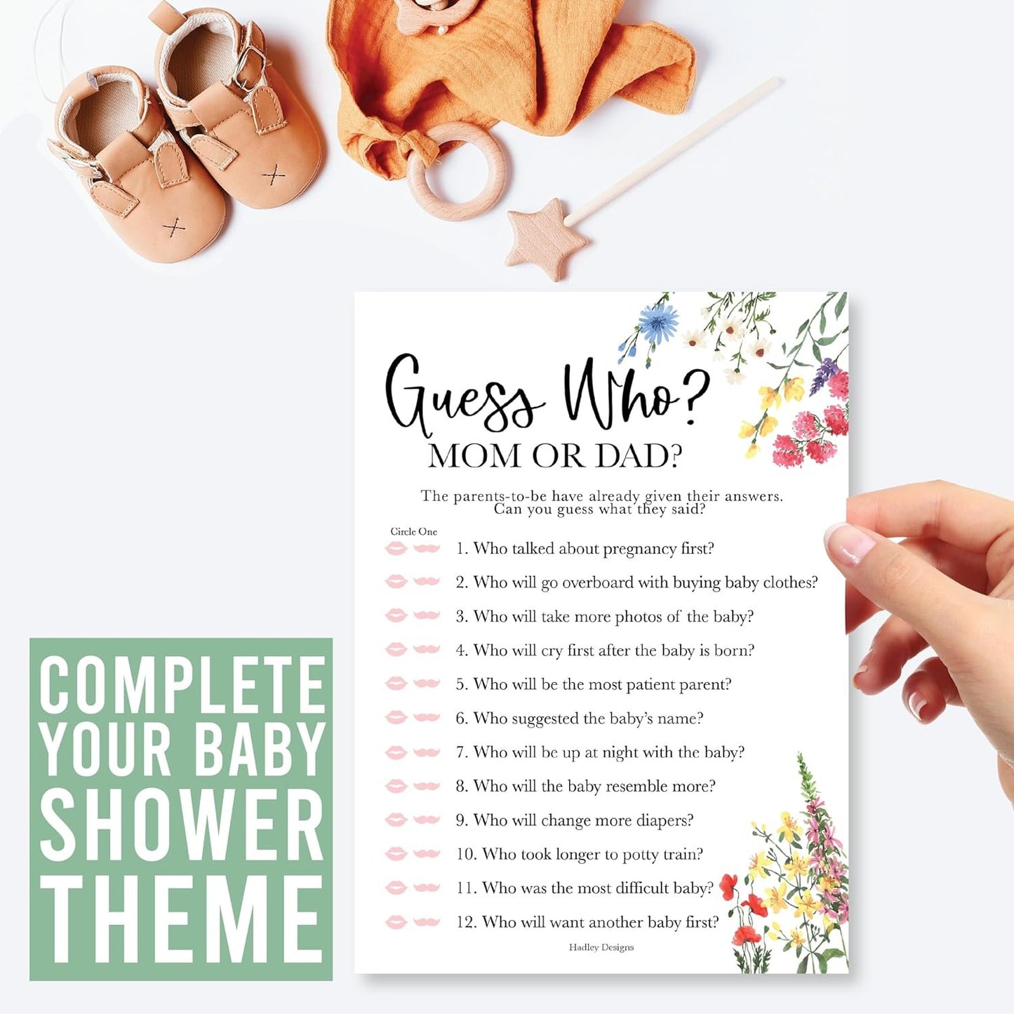 20 Floral Baby Shower Games For Girl - Hilarious Baby Shower Games Girl, Guess Who Mommy Or Daddy Baby Shower Game, Baby Girl Baby Shower Word Search Game, Baby Girl Baby Shower Games Funny