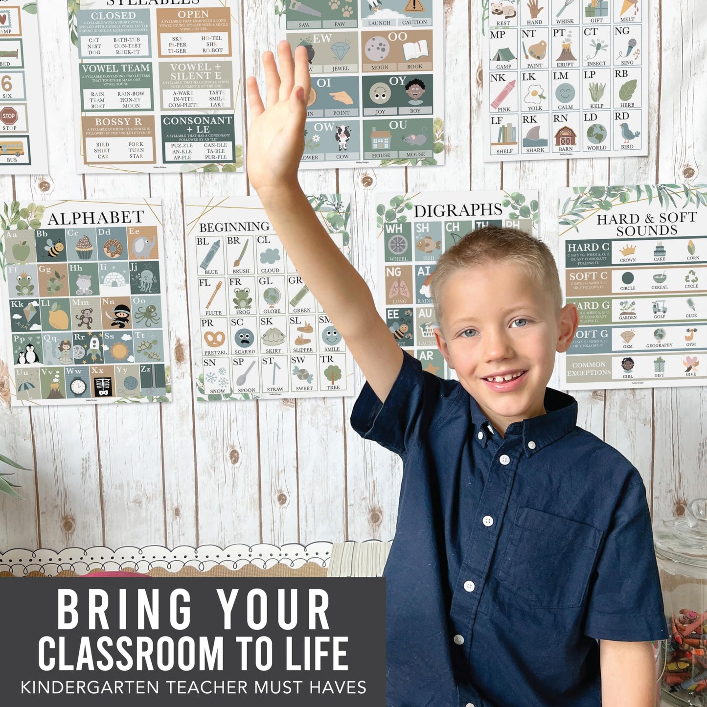 Phonics & Vowels Posters | Set of 9 | Educational Posters