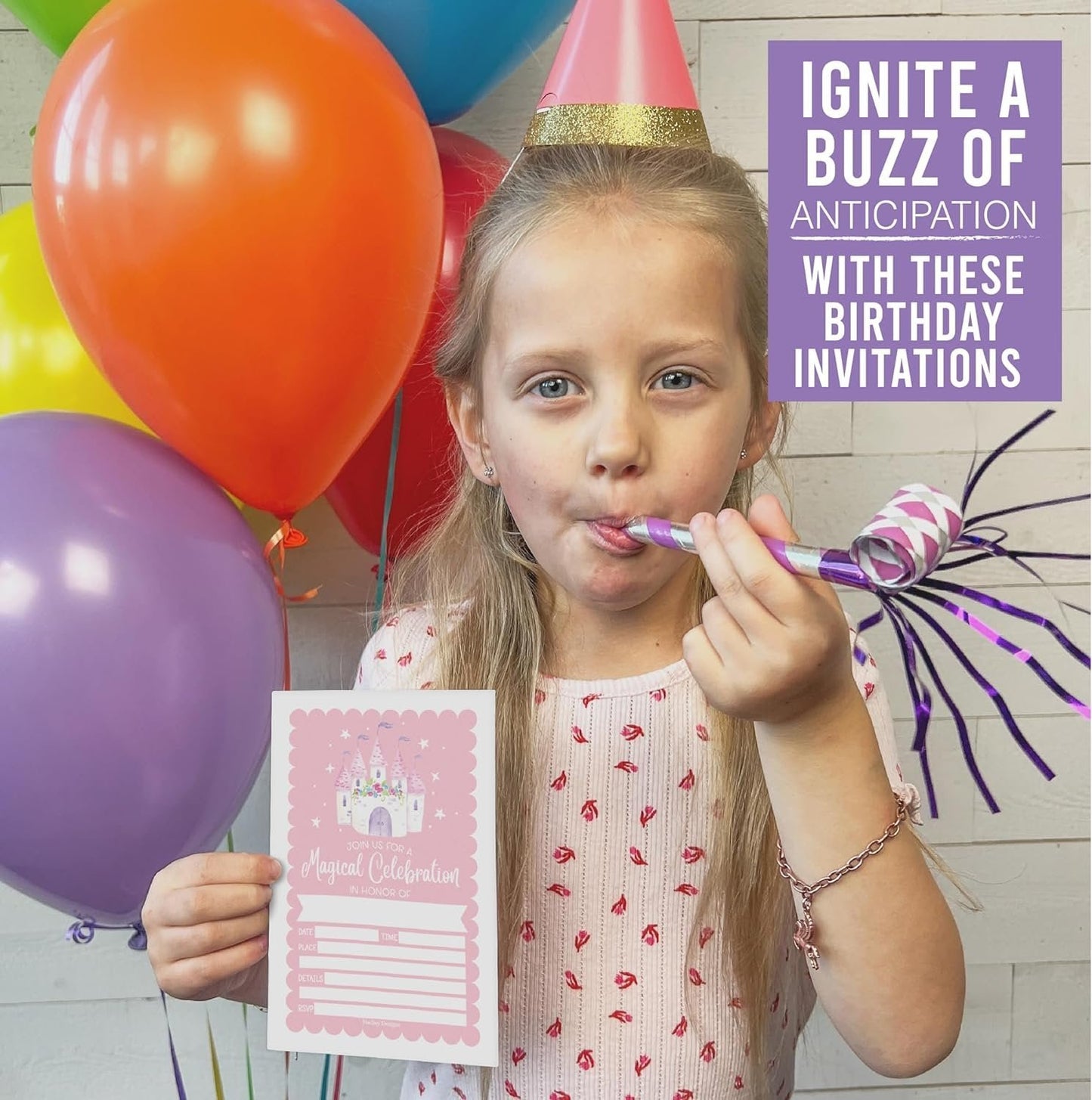 Birthday Girl Invitations | Set of 15 | Kid's Party