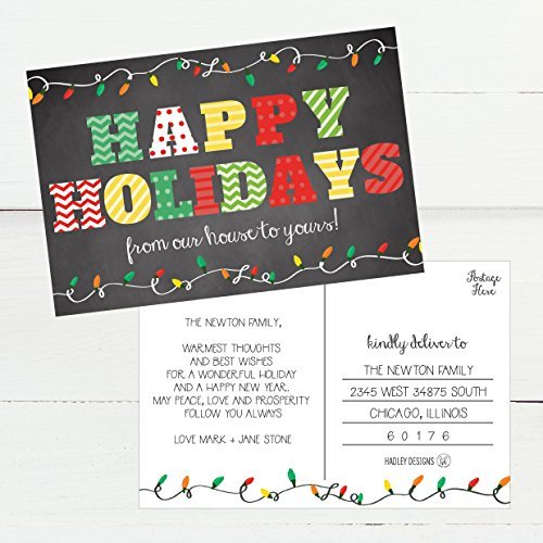 Christmas Holiday Postcards | Set of 50 | Greeting Cards