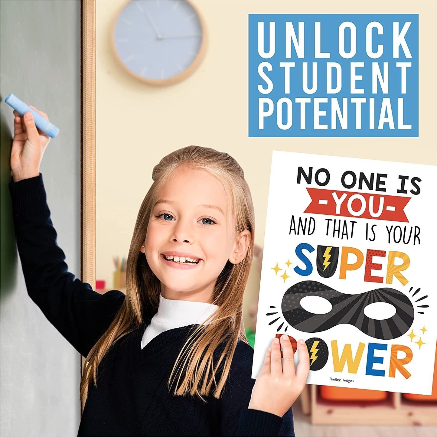 Superhero Classroom Motivational Posters | Set of 9 | Educational Supplies