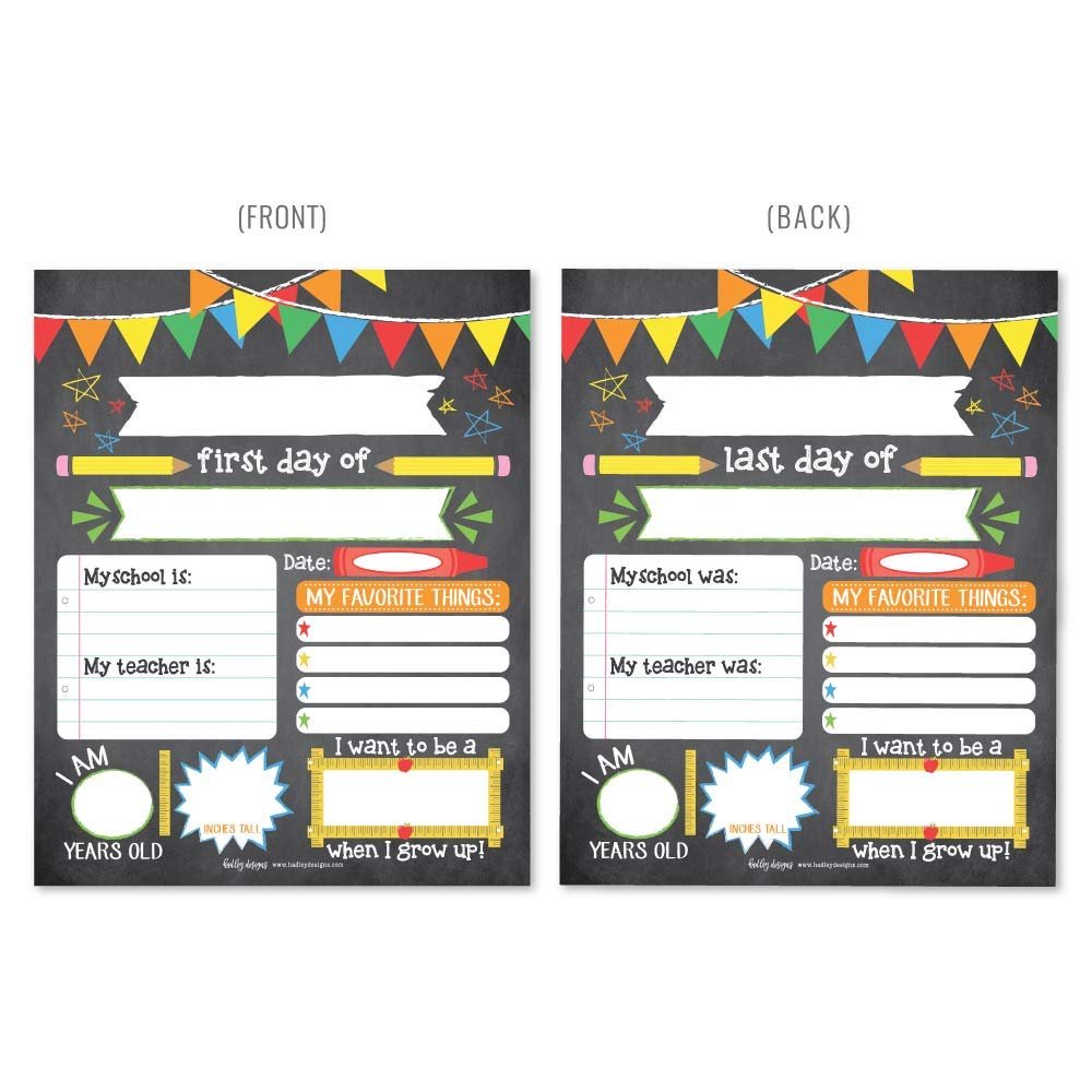 Back To School Signs | Set of 10 | School Supplies