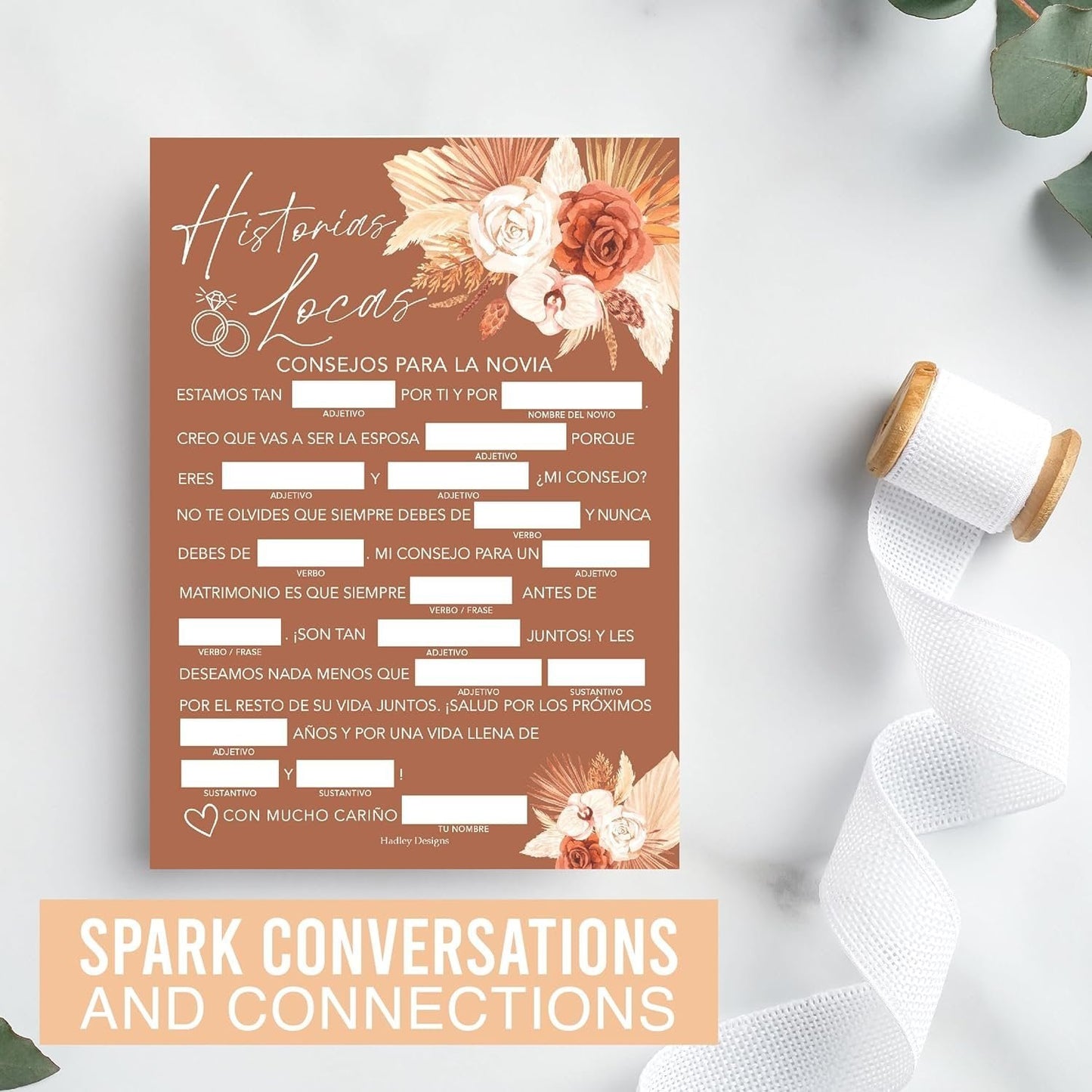 Mad Libs en español y Quién conoce mejor a la novia | Juego de 20 | Juegos para despedidas de soltera en español
