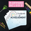 Boho Rainbow Certificate of Achievement | Set of 25 | Awards