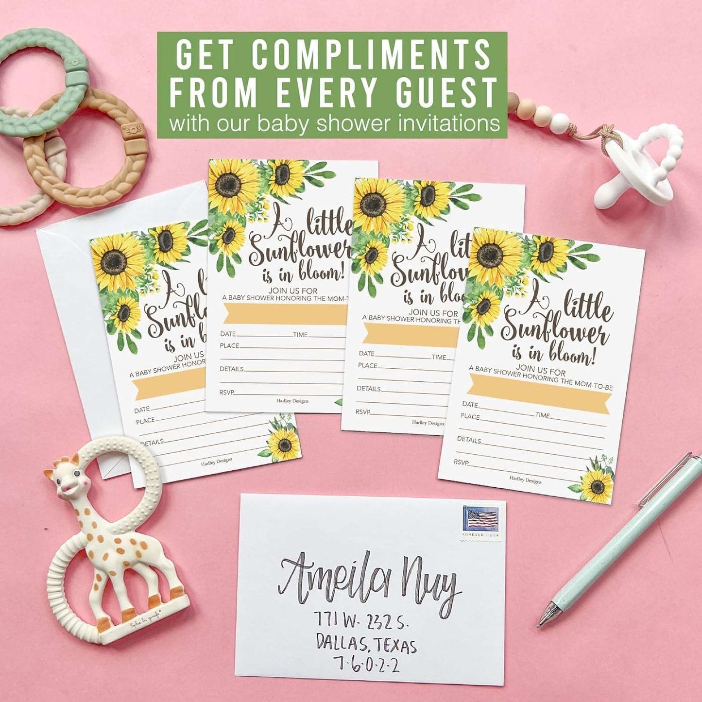 15 Sunflower Baby Shower Invitations For Girl - Baby Girl Baby Shower Invites For Girl Baby Shower Invitations, Baby Girl Shower Invitations, Invitations For Baby Shower Girl, Baby Invitations