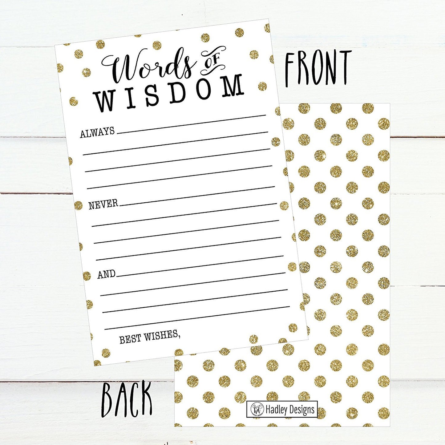 Glitter Dots Words of Wisdom Advice Cards | Set of 50