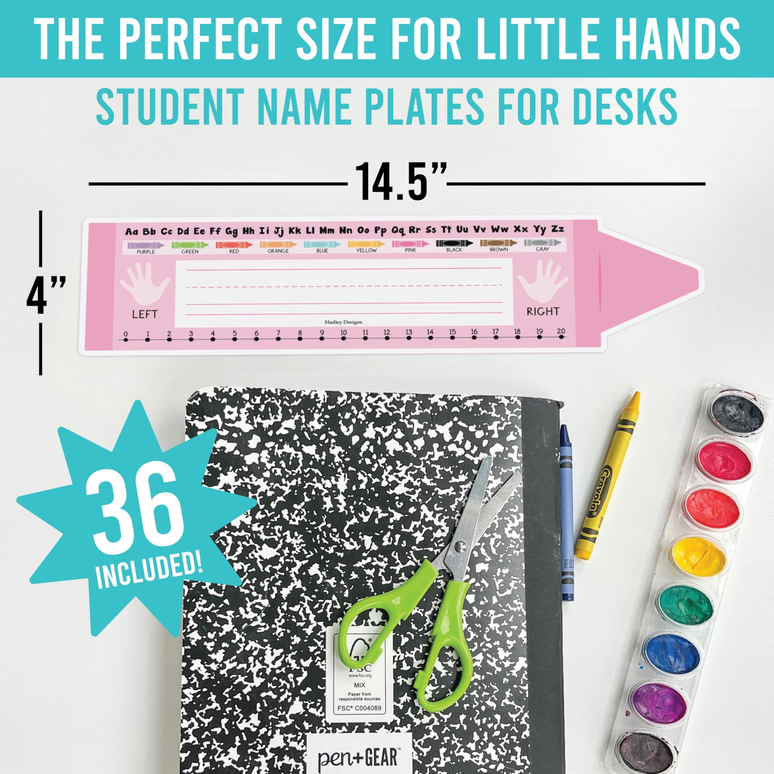 Classroom Name Plates | Set of 36 | Classroom Supplies