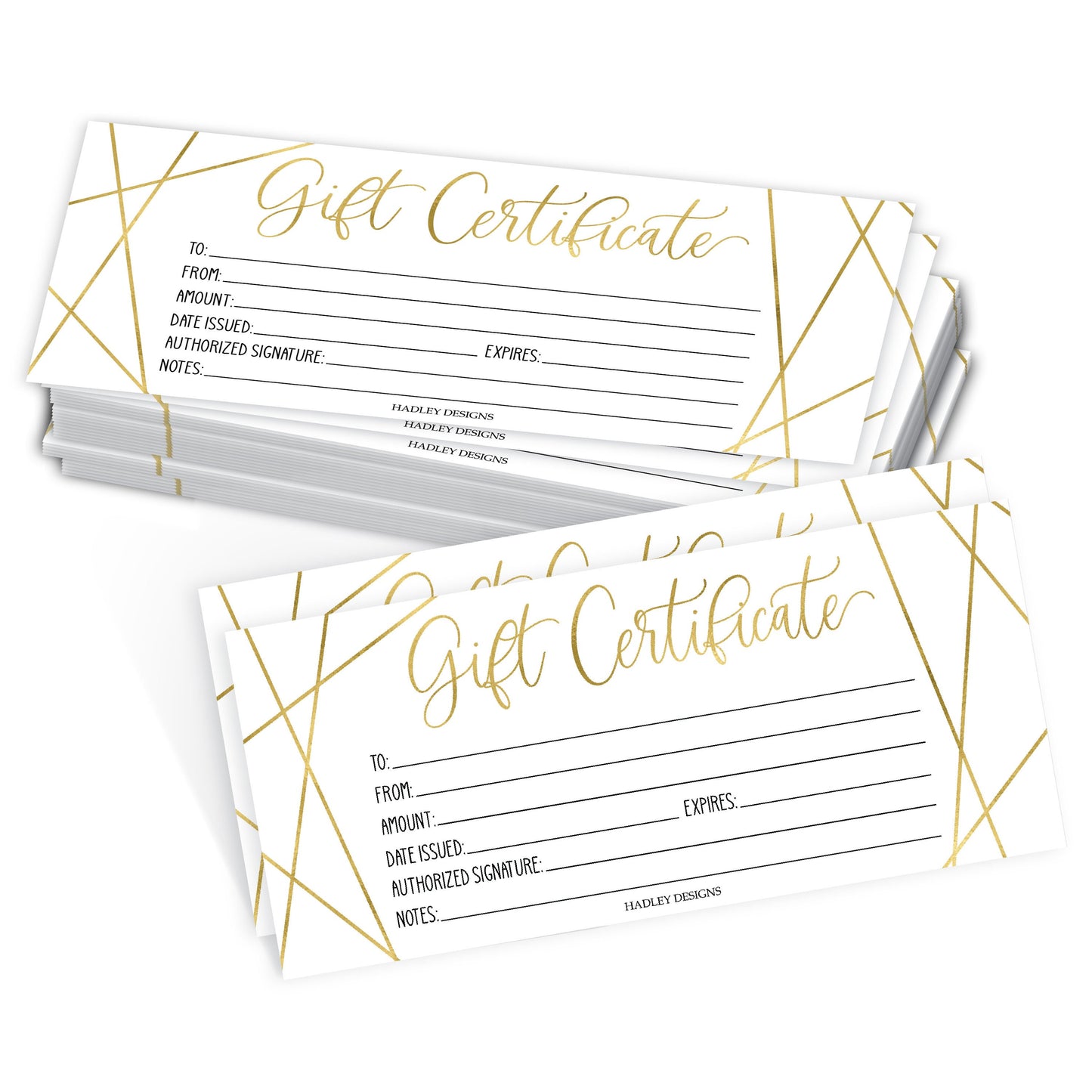 Blank Gift Certificates | Set of 25 | Business & Office Supplies