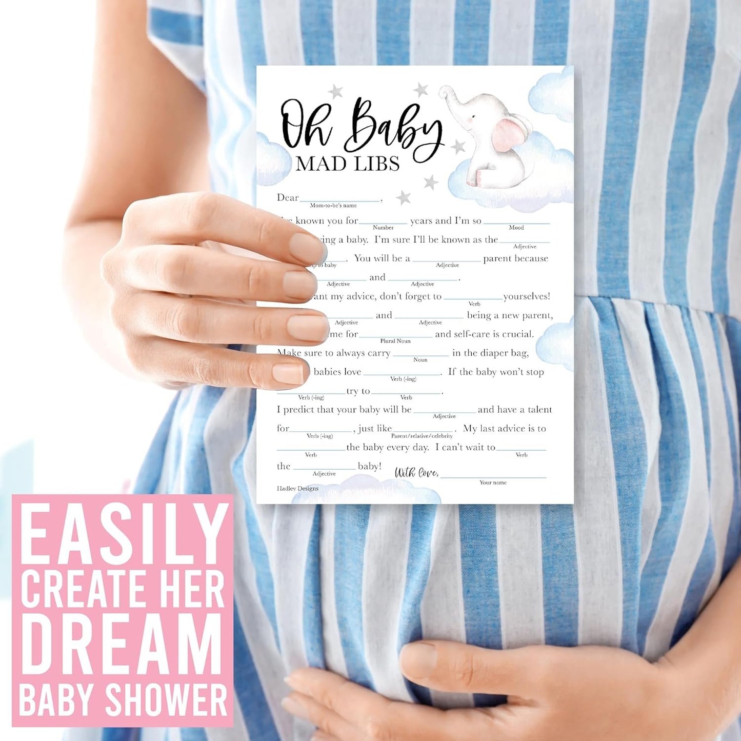 20 Elephant Baby Shower Games Boy - Hilarious Baby Shower Games For Boy, Advice Cards Baby Shower Mad Libs Game Funny, Family Tradition Cards For Baby Shower, Baby Shower Boy Baby Shower Games Funny