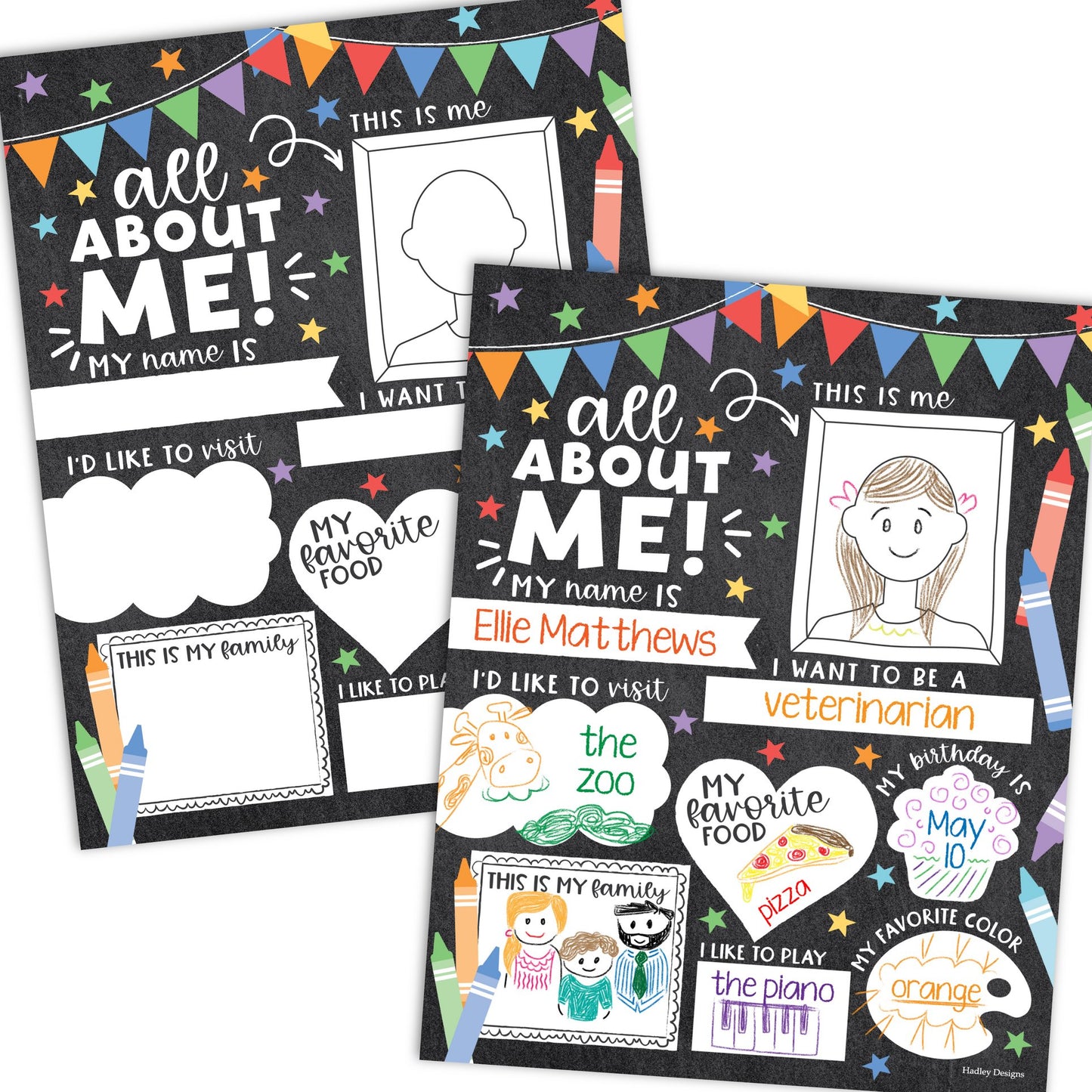 All About Me Posters | Set of 20 | Educational Posters