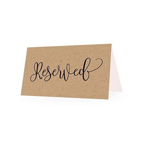 Reserved Place Cards | Set of 25 | Wedding Supplies