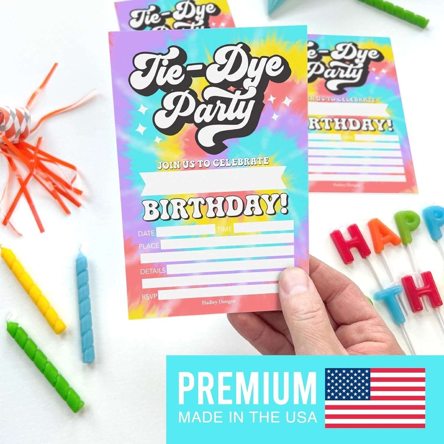 15 Tie Dye Birthday Invitations Girl - Kids Birthday Invitations Boy, Birthday Party Invitations For Boys, Tie Dye Birthday Invites For Boy, Birthday Invitation Cards, Tie Dye Birthday Party Invites