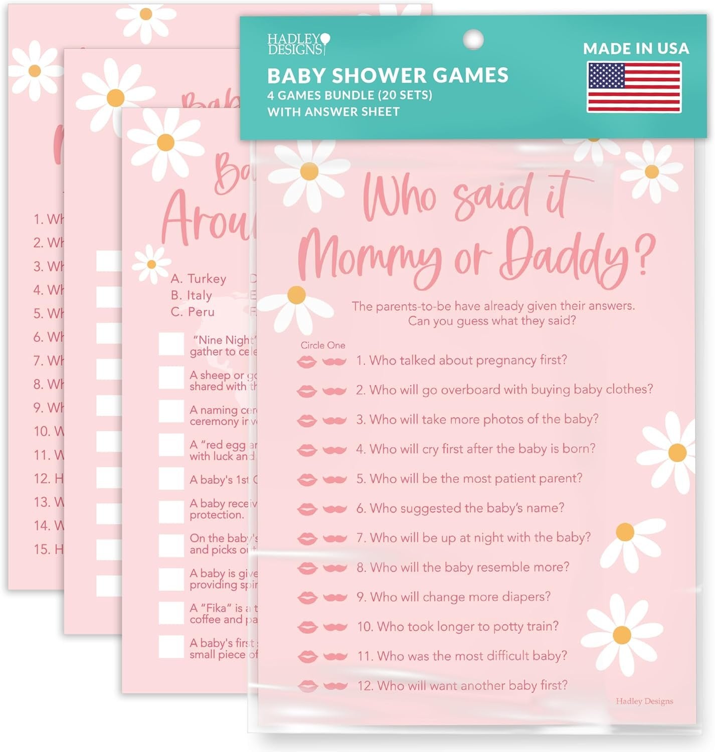 40 Retro Baby Shower Games For Girl - Who Knows Mommy Best Baby Shower Game, Guess Who Mommy Or Daddy Baby Shower Game, Baby Games For Baby Shower Family Feud Game, Girl Baby Shower Tradition Cards