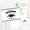 50 4x6 Adventure Blank Thank You Postcards Bulk, Cute Kraft Modern Blank Than...