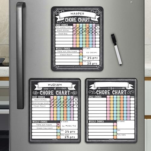 Chore Charts | Set of 3 | Multiple Kids - SAMPLE