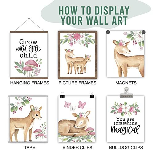 Deer Children's Wall Art | Set of 6 | Nursery Decor