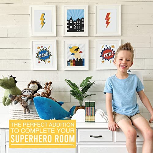 Superhero Children's Wall Art | Set of 6 | Home Decor