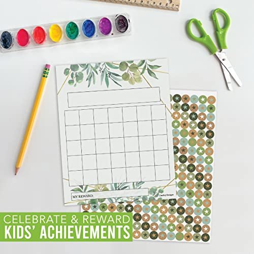 Geo Greenery Incentive Charts | Set of 25 | Home Essentials