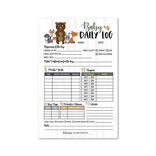 Nanny Baby Log | 50 Sheets | Baby Supplies