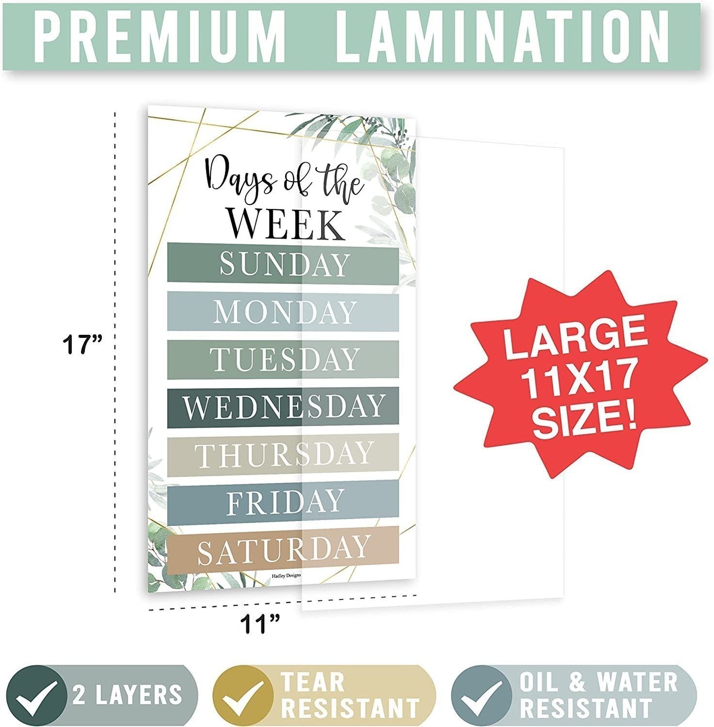 ABC, Days, Months, & Weather Prek Posters | Set of 4 | Educational Posters