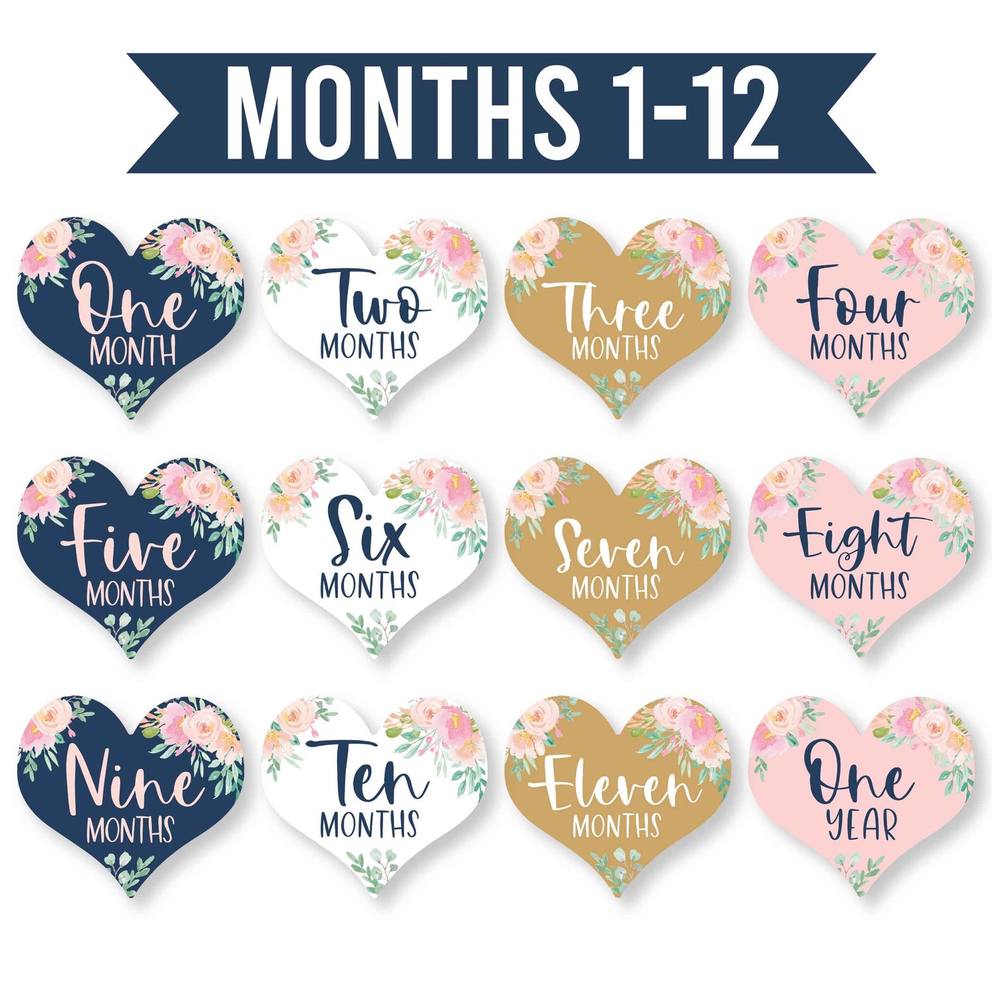 Baby Milestone Stickers | Set of 20 | Baby Supplies