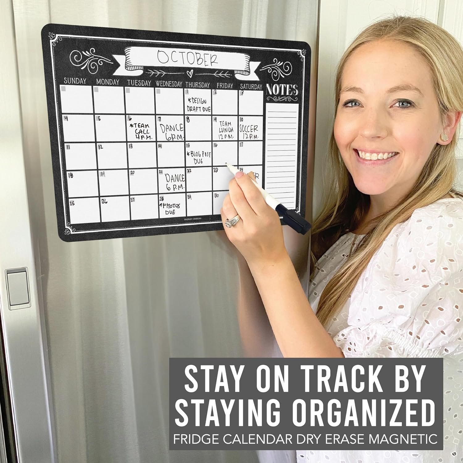 Magnetic Monthly Calendar | Fridge Magnet | Home Organization