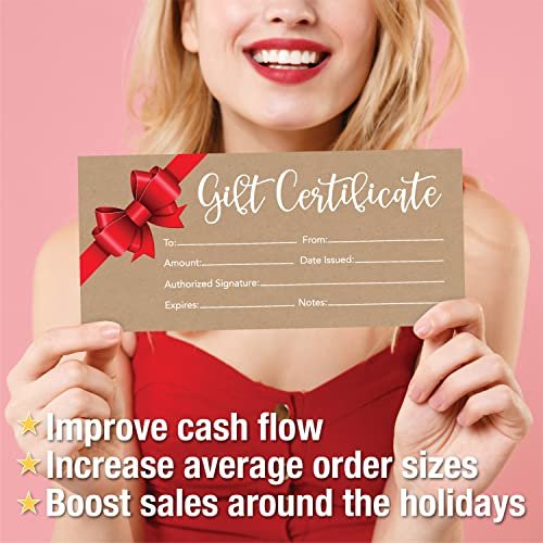 Blank Gift Certificates | Set of 25 | Gifts & Business