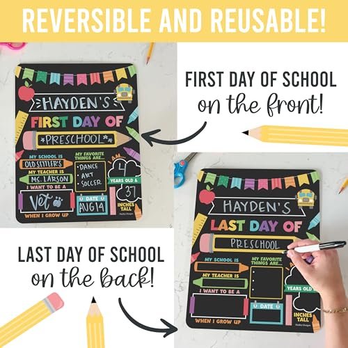 First Day of School Boards | Dry Erase | School Supplies
