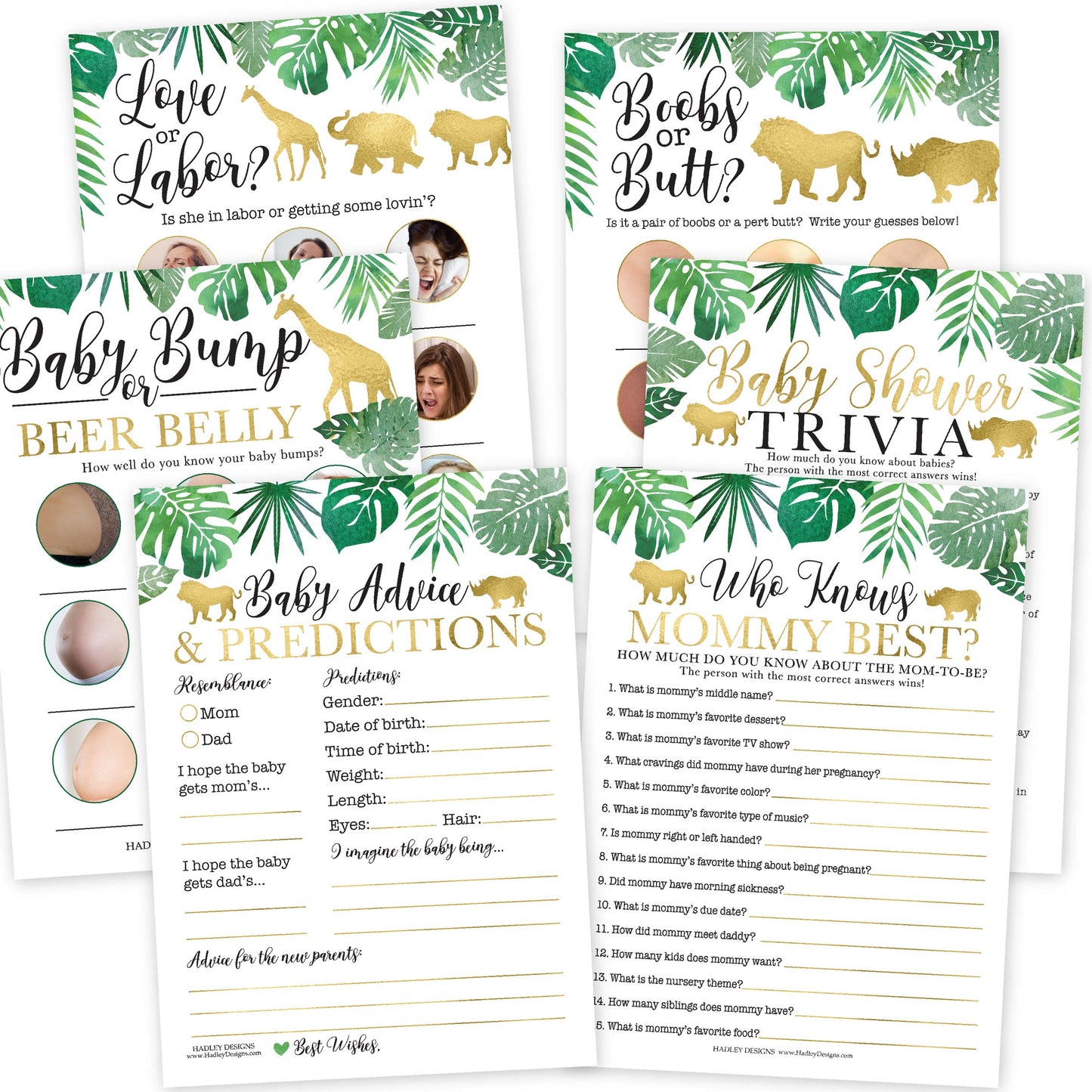 Giant Party Game Bundle | Set of 75 | Baby Shower Games