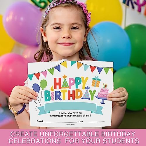 Colorful Birthday Certificates | Set of 25 | Birthday Gifts