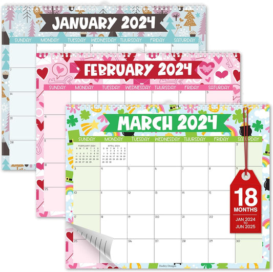 Doodle Large Wall Calendar 2024-2025 - 18 Month Wall Calendar 2024-2025, Monthly Wall Calendar 2024 Monthly Large, Calendario 2024 Calendar Wall, Calendars 2024 Wall Calendar, Calandar, Calenders 2024