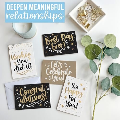 Folded Congratulations Cards | Set of 24 | Cards & Party | Envelopes Included