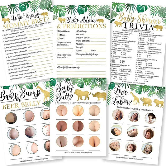 Giant Party Game Bundle | Set of 75 | Baby Shower Games