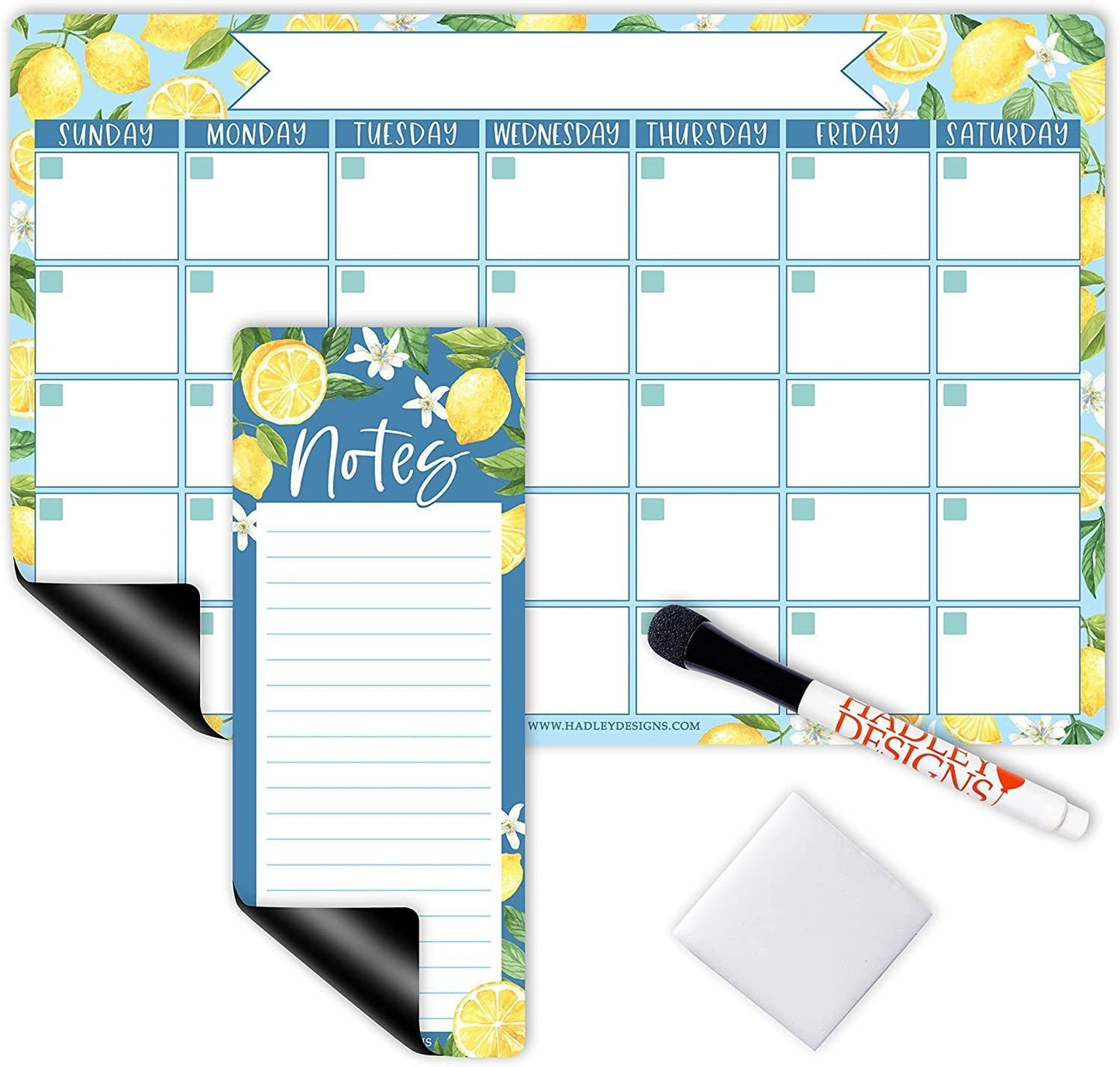 Lemon Magnetic Calendar | Dry-Erase | Calendars & Planners