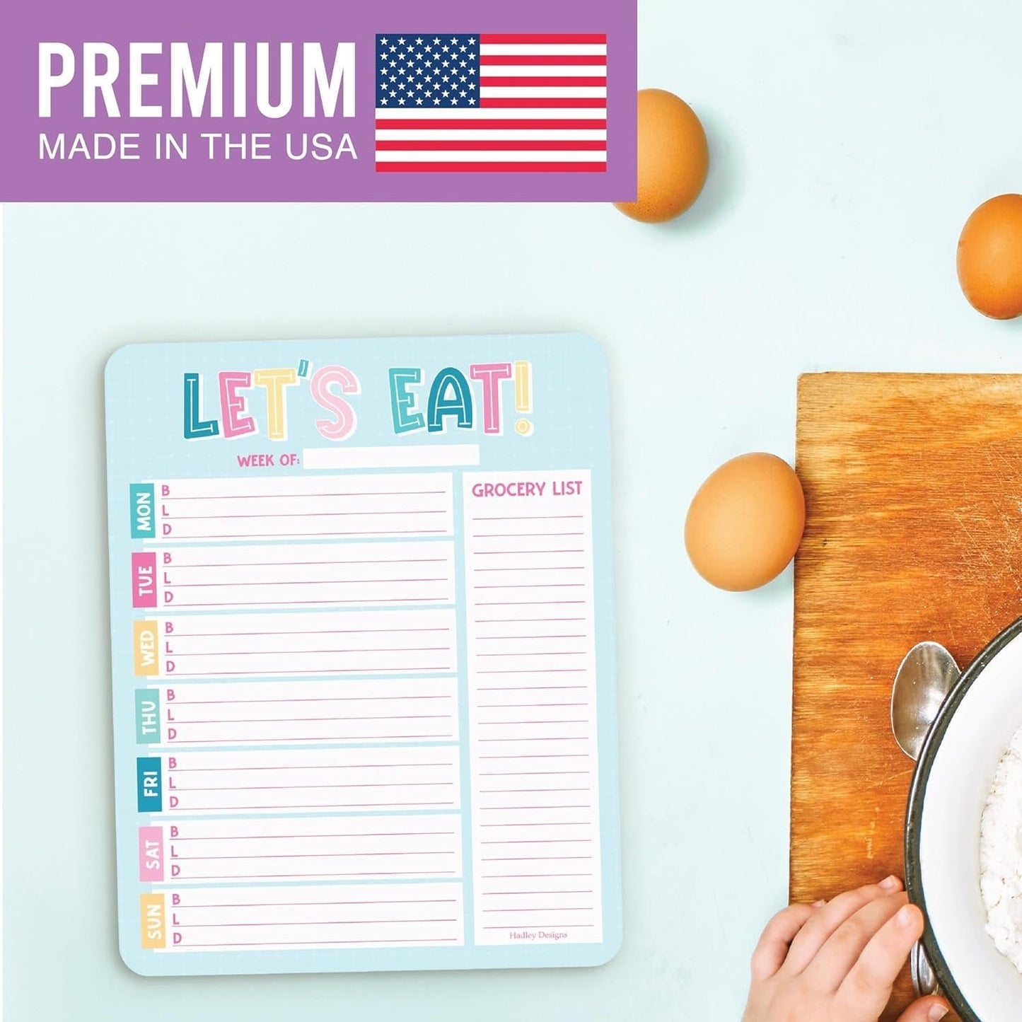 Colorful Magnetic Meal Planner | Weekly | Calendar & Planners