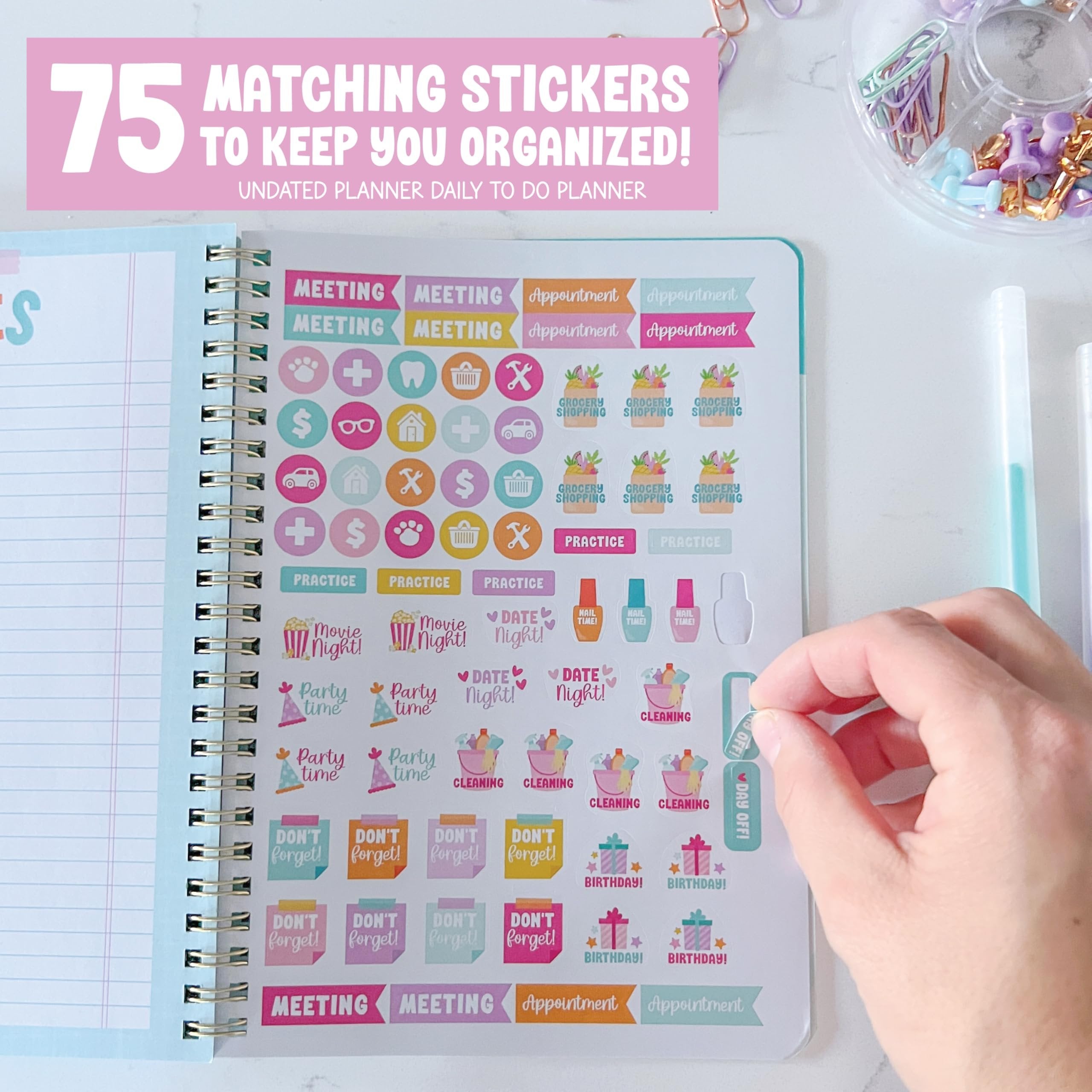 Daily Planner | Undated | Calendars & Planners - SAMPLE