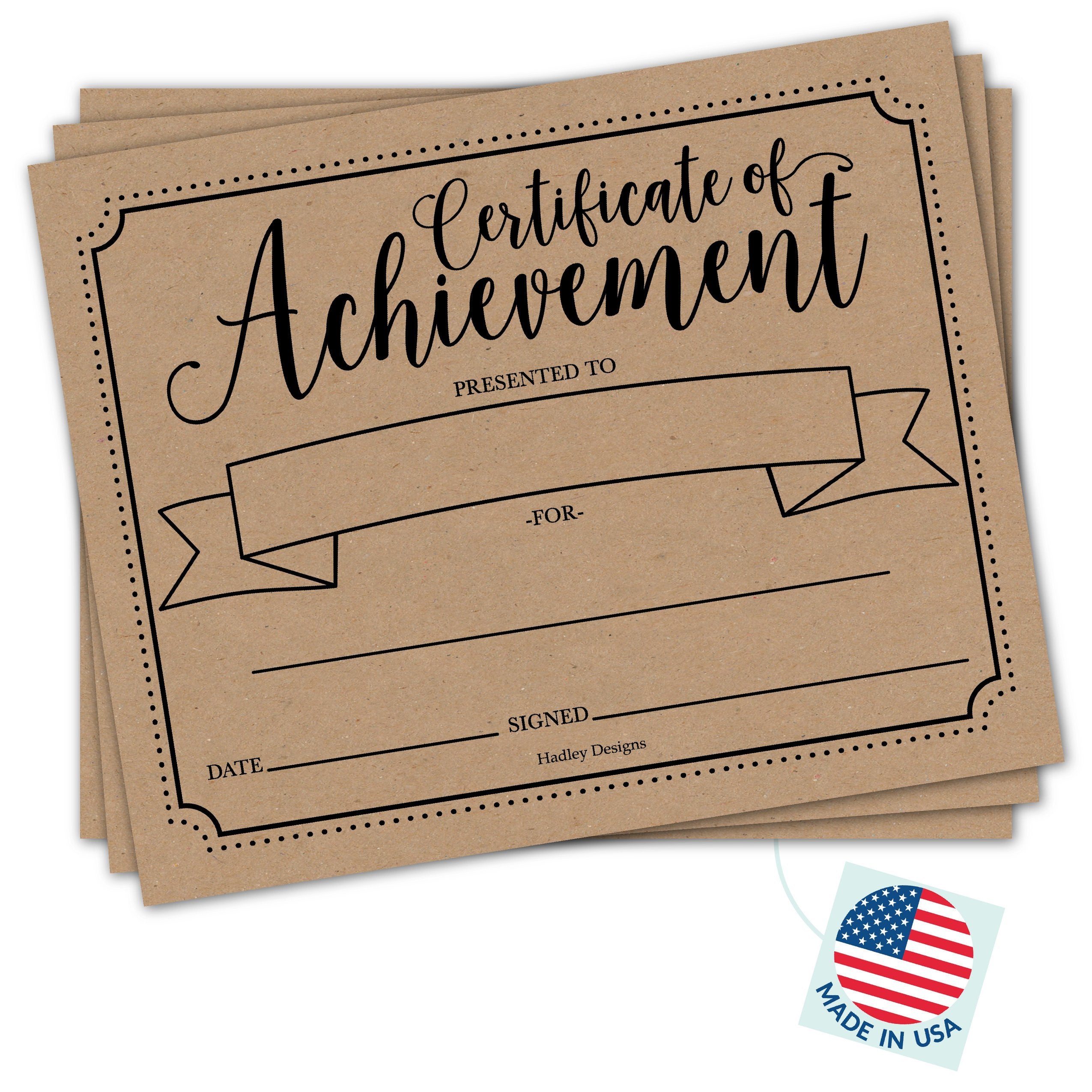 Kids & Adults Certificate of Achievement | Set of 25 | Trophies & Awards
