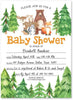 25 Woodland Animals Baby Shower Invitations, Sprinkle Invite for Boy or Girl, Coed Rustic Gender Reveal Neutral Theme, Cute Deer Bunny Fox Fill Write in Blank Printable Card, Bear Party DIY Supplies