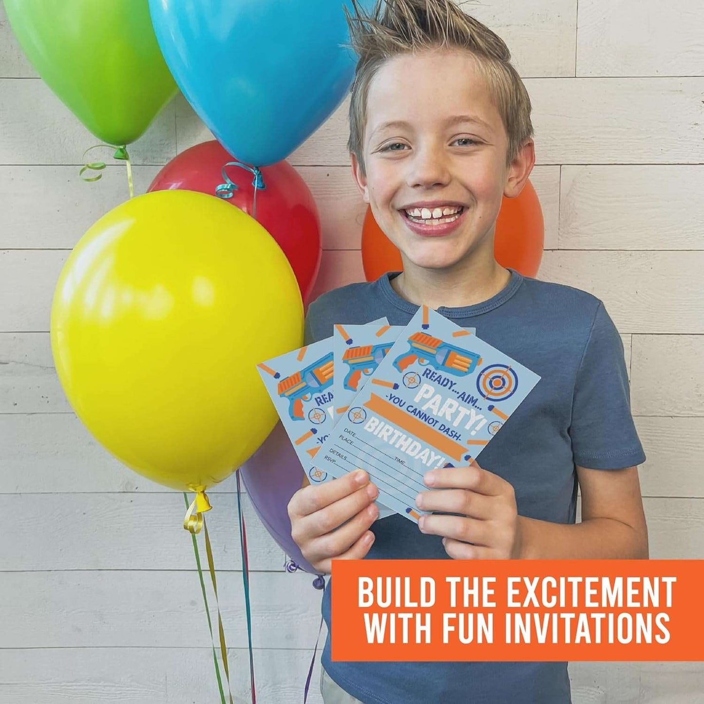 15 Dart War Birthday Invitations For Boys - Birthday Invites For Boy, Dart Gun Birthday Party Invitations For Boys, Boy Birthday Invitations Boy, Dart Battle Invitations For Birthday Party Invites