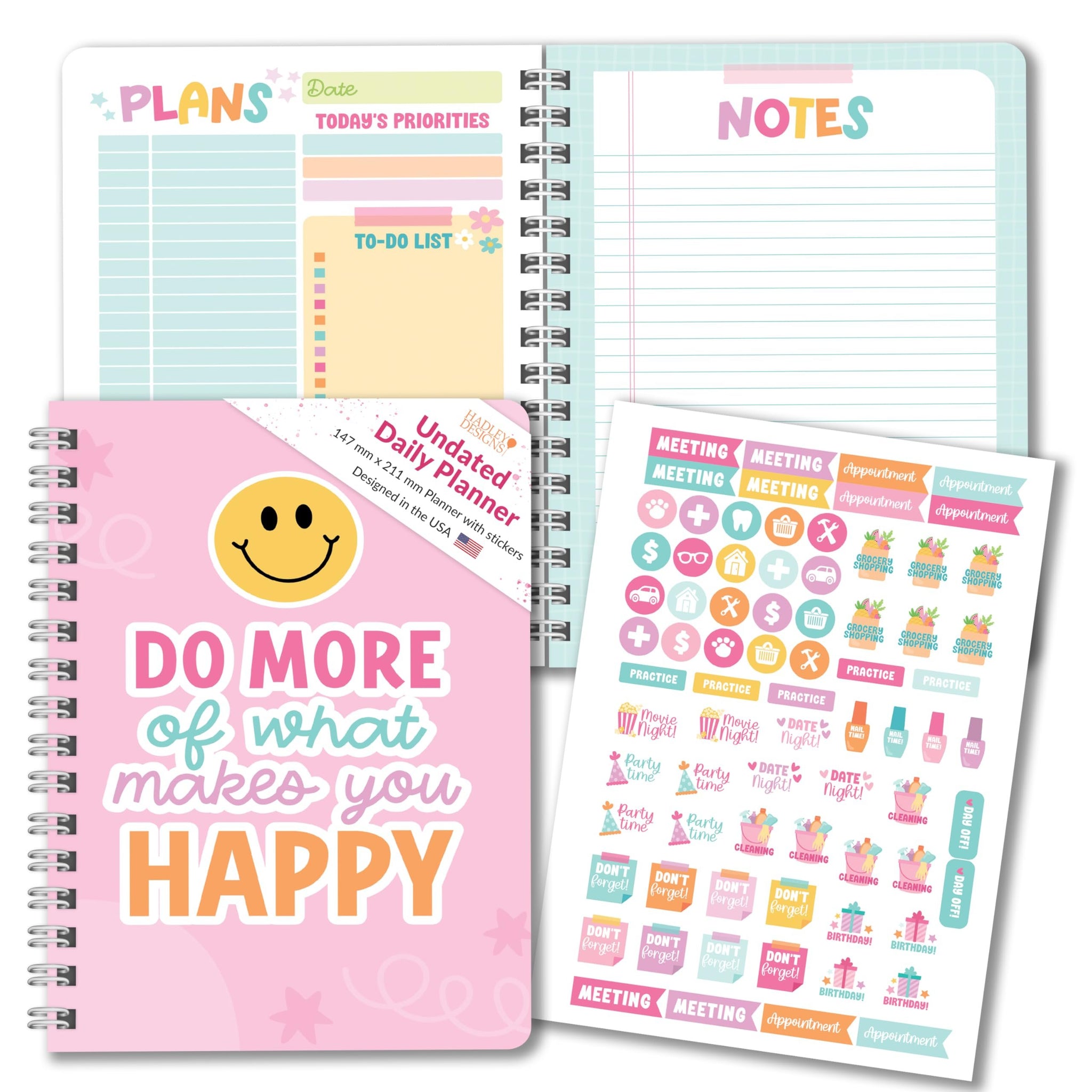 Daily Planner | Undated | Calendars & Planners - SAMPLE