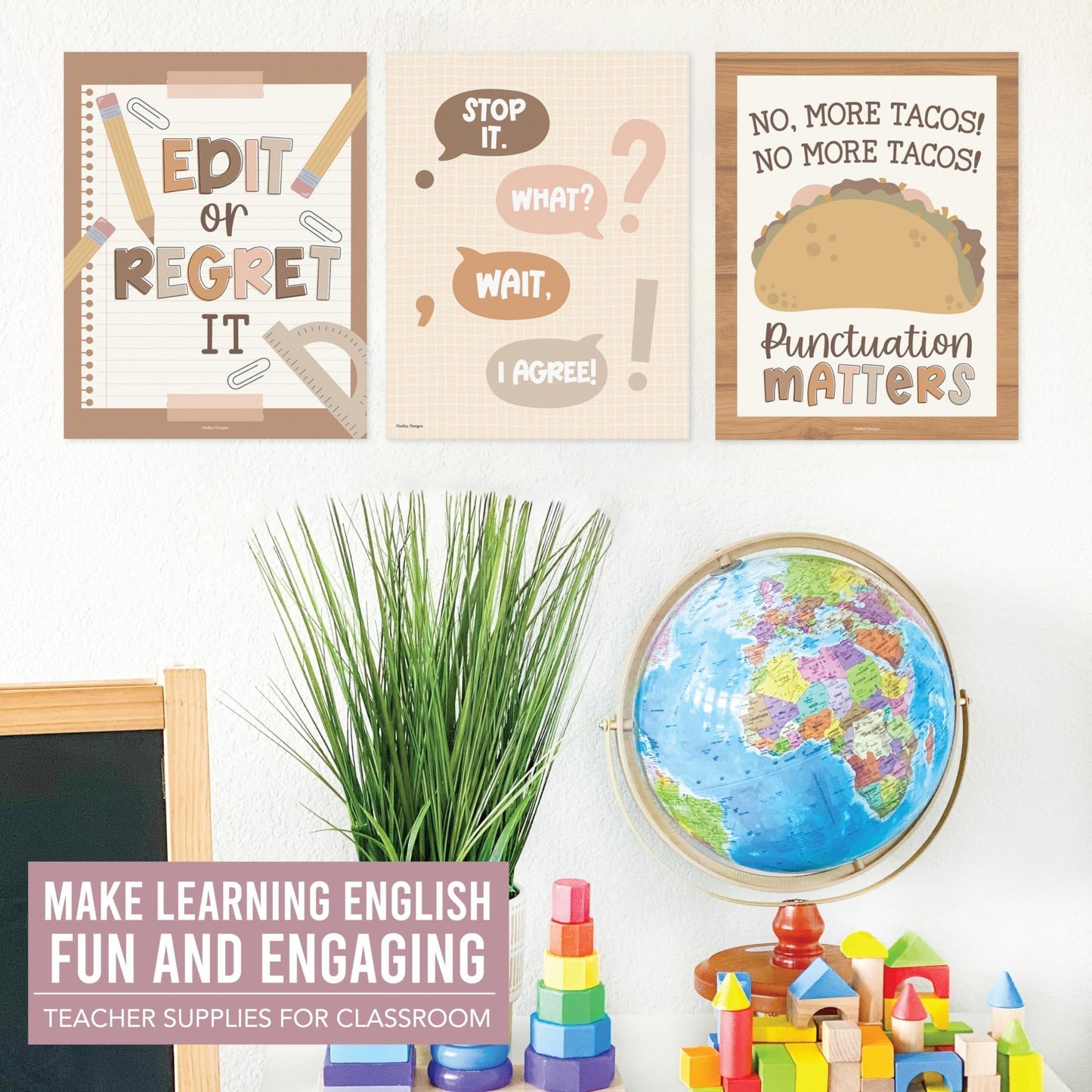 English Motivational Posters | Set of 6 | Educational Posters